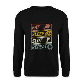 Slotcar handheld model sport retro gift - Unisex Sweatshirt - black - Front - Alina (178cm) & Michal (187cm)