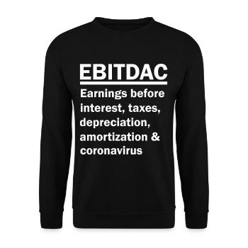 EBITDAC EBITDA - Sweat-shirt Unisexe - noir - Devant - Alina (178cm) & Michal (187cm)