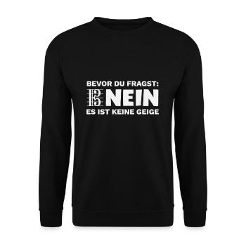 Bratsche Viola Violist Spruch Design für Musiker - Unisex Pullover - Schwarz - Vorne - Alina (178cm) & Michal (187cm)