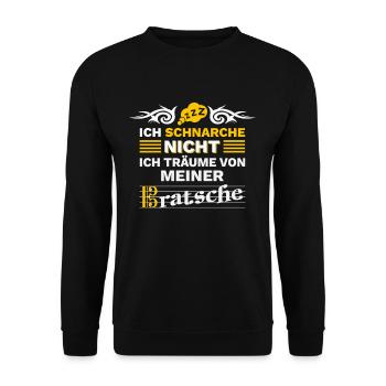 Bratsche Viola Violist Spruch Design für Musiker - Unisex Pullover - Schwarz - Vorne - Alina (178cm) & Michal (187cm)