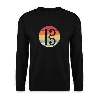 Vieille clé rétro design vintage basse alto - Sweat-shirt Unisexe - noir - Devant - Alina (178cm) & Michal (187cm)