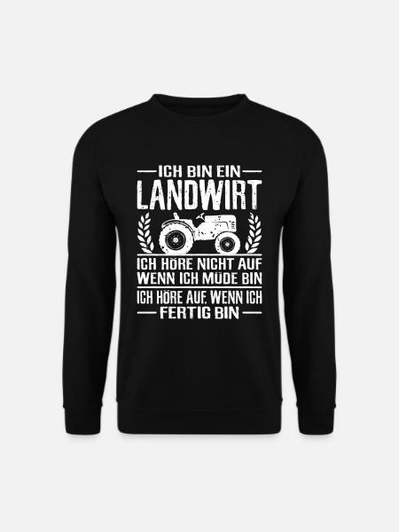 Landwirtschaft Traktor Trecker Agrarier Farmer - Unisex Pullover - Schwarz