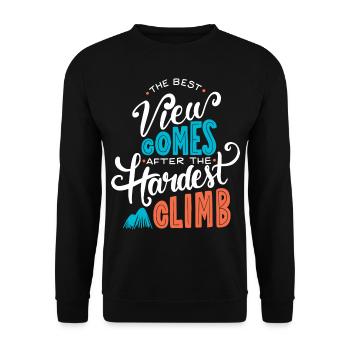 Amour Escalade de montagne - Sweat-shirt Unisexe - noir - Devant - Alina (178cm) & Michal (187cm)