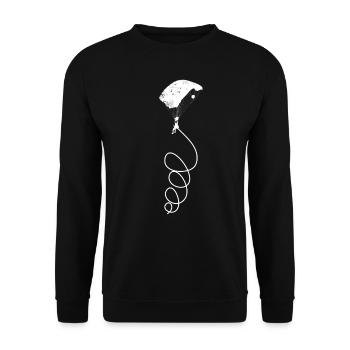 Paragliding spiral - Unisex Sweatshirt - black - Front - Alina (178cm) & Michal (187cm)
