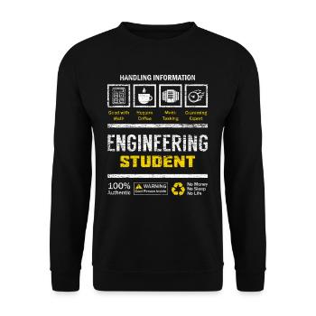 Ingenieur Student - Unisex Pullover - Schwarz - Vorne - Alina (178cm) & Michal (187cm)