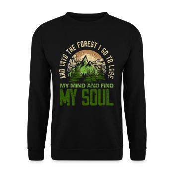 Randonnée esprit forêt - Sweat-shirt Unisexe - noir - Devant - Alina (178cm) & Michal (187cm)