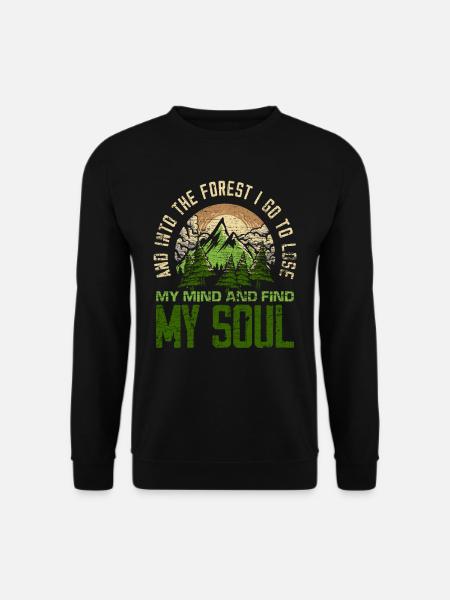 Wandern Wald Verstand - Unisex Pullover - Schwarz