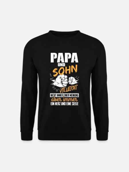 Papa und Sohn Geschenk Geburtstag Vatertag Cool - Unisex Pullover - Schwarz