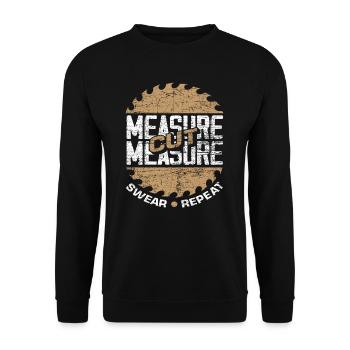 Charpentier, mesurer, jurer - Sweat-shirt Unisexe - noir - Devant - Alina (178cm) & Michal (187cm)