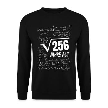 16 jahre alt 16. Geburtstag 256 Jahre Geschenk - Unisex Pullover - Schwarz - Vorne - Alina (178cm) & Michal (187cm)