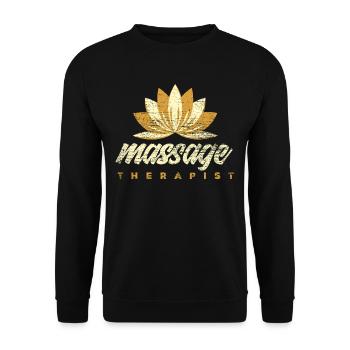Massagetherapeut Geschenk Job - Unisex Pullover - Schwarz - Vorne - Alina (178cm) & Michal (187cm)