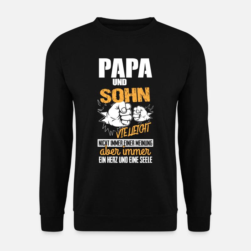 Papa Und Sohn Geschenk - Unisex Pullover - Schwarz