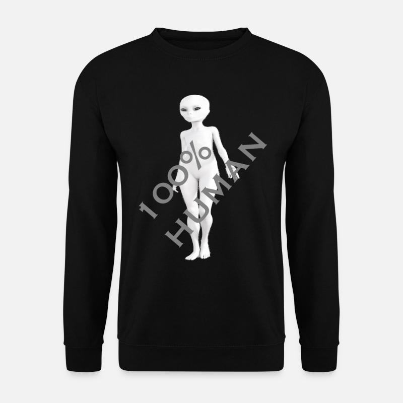 Reptiloid Außerirdischer Mensch cool - Unisex Pullover - Schwarz