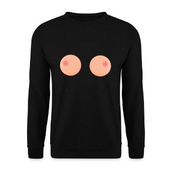 Seins Seins Seins - Sweat-shirt Unisexe - noir - Devant - Alina (178cm) & Michal (187cm)
