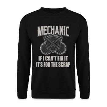 car Mechanic - Unisex Sweatshirt - black - Front - Alina (178cm) & Michal (187cm)