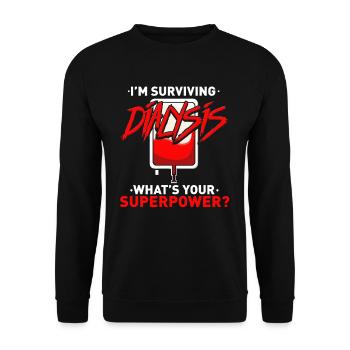 Survie Dialysis Dialyse Hémodialyse Patient - Sweat-shirt Unisexe - noir - Devant - Alina (178cm) & Michal (187cm)