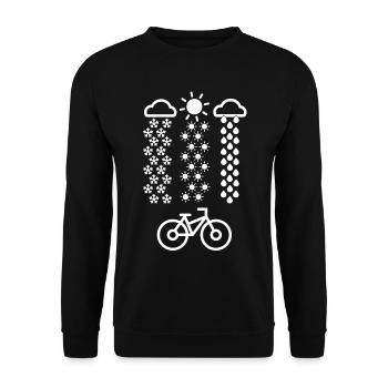 Fahrrad Mountainbike Rennnsport Rennrad Geschenke - Unisex Pullover - Schwarz - Vorne - Alina (178cm) & Michal (187cm)
