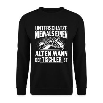 Tischler Holz Zunft Holzmechaniker Schreiner - Unisex Pullover - Schwarz - Vorne - Alina (178cm) & Michal (187cm)