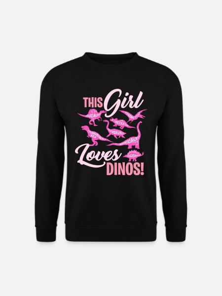 Paläontologe Spruch Mädchen Dinosaurier - Unisex Pullover - Schwarz