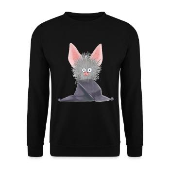 Bat, Night Owl, Bloodsucker, Wildlife, Baby - Unisex Sweatshirt - black - Front - Alina (178cm) & Michal (187cm)