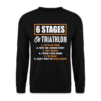 Triathlon - Unisex Pullover - Schwarz - Vorne - Alina (178cm) & Michal (187cm)