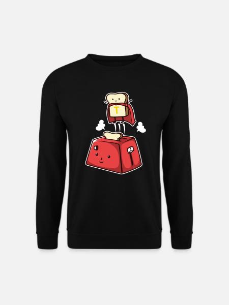 Toastbrot Toast Superheld Superkraft - Unisex Pullover - Schwarz