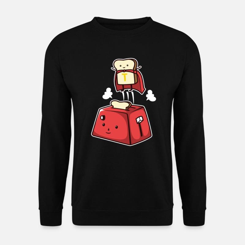 Toastbrot Toast Superheld Superkraft - Unisex Pullover - Schwarz