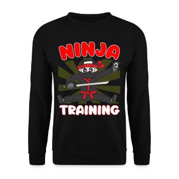 NINJA EN FORMATION - Sweat-shirt Unisexe - noir - Devant - Alina (178cm) & Michal (187cm)