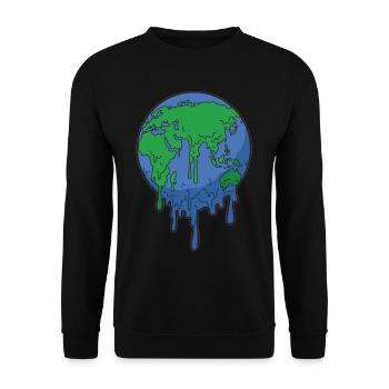 Réchauffement climatique réchauffement de la terre fonte de la terre - Sweat-shirt Unisexe - noir - Devant - Alina (178cm) & Michal (187cm)