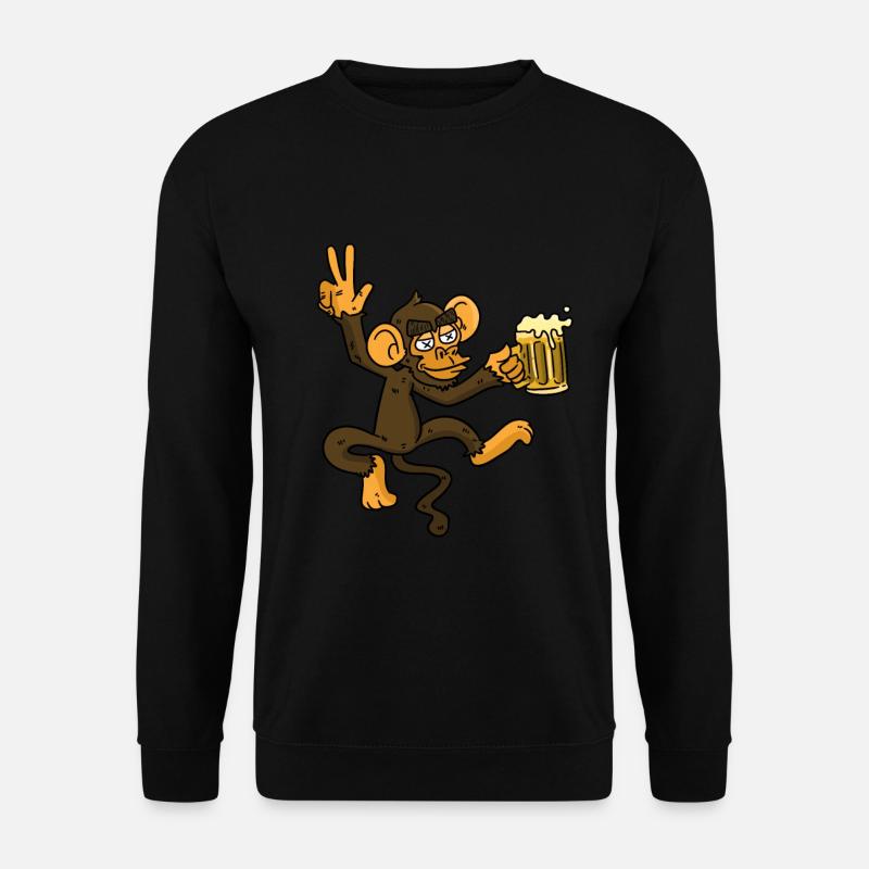 Beer monkey - Unisex Sweatshirt - black
