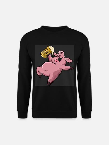 Drunk pig - Unisex Sweatshirt - black