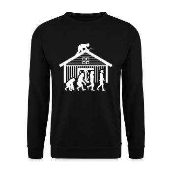 Charpentier - Sweat-shirt Unisexe - noir - Devant - Alina (178cm) & Michal (187cm)