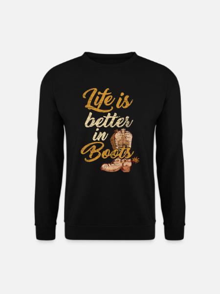 Cowboy Western Hobby Geschenk - Unisex Pullover - Schwarz