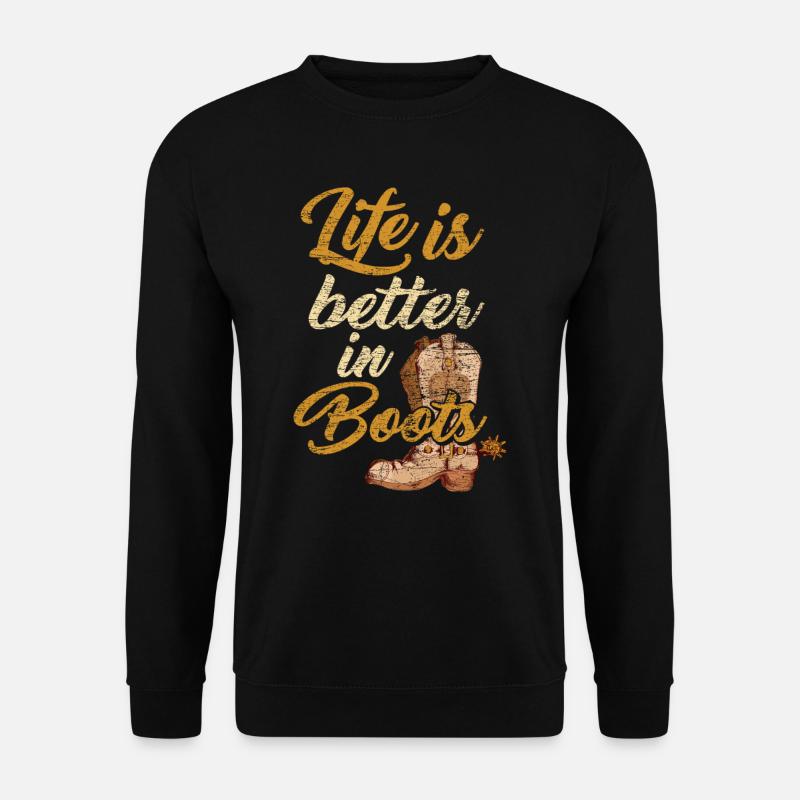Cowboy Western Hobby Geschenk - Unisex Pullover - Schwarz