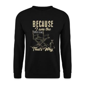 Réalisateur - Sweat-shirt Unisexe - noir - Devant - Alina (178cm) & Michal (187cm)