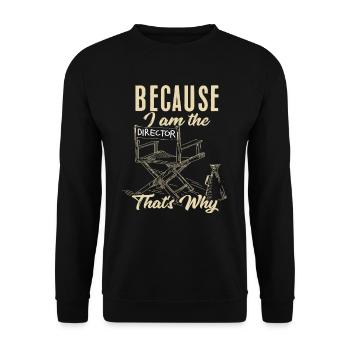 Réalisateur de films - Sweat-shirt Unisexe - noir - Devant - Alina (178cm) & Michal (187cm)