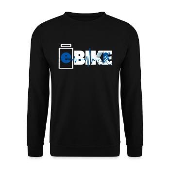 Battery eBike electric bike pedelec gift - Unisex Sweatshirt - black - Front - Alina (178cm) & Michal (187cm)
