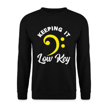 Cello bass clef - Unisex Sweatshirt - black - Front - Alina (178cm) & Michal (187cm)