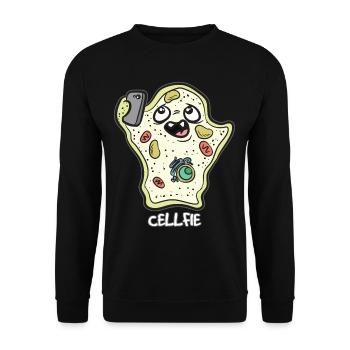 CELLFIE Cellule génétique DNA Humour - Sweat-shirt Unisexe - noir - Devant - Alina (178cm) & Michal (187cm)