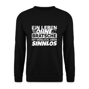 Bratsche Viola Violist Design Cool Spruch Musiker - Unisex Pullover - Schwarz - Vorne - Alina (178cm) & Michal (187cm)