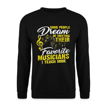 Musik Musiklehrer - Unisex Pullover - Schwarz - Vorne - Alina (178cm) & Michal (187cm)