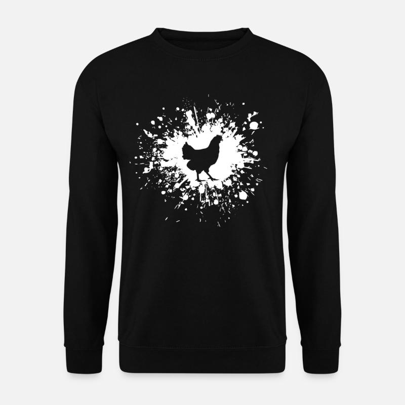 Ink spot chicken - Unisex Sweatshirt - black