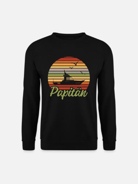Papitän I Retro Vintage - Unisex Pullover - Schwarz
