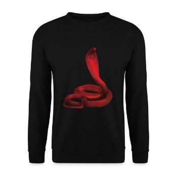 red snake children - Unisex Sweatshirt - black - Front - Alina (178cm) & Michal (187cm)