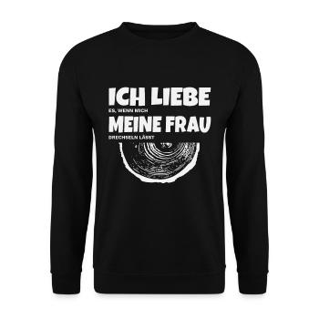 Cooler Spruch für Drechsler Handwerk - Unisex Pullover - Schwarz - Vorne - Alina (178cm) & Michal (187cm)