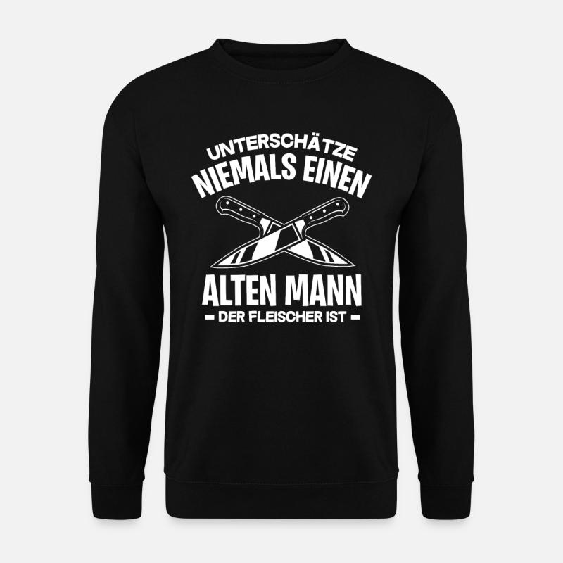 Fleischer Alter Mann - Unisex Pullover - Schwarz