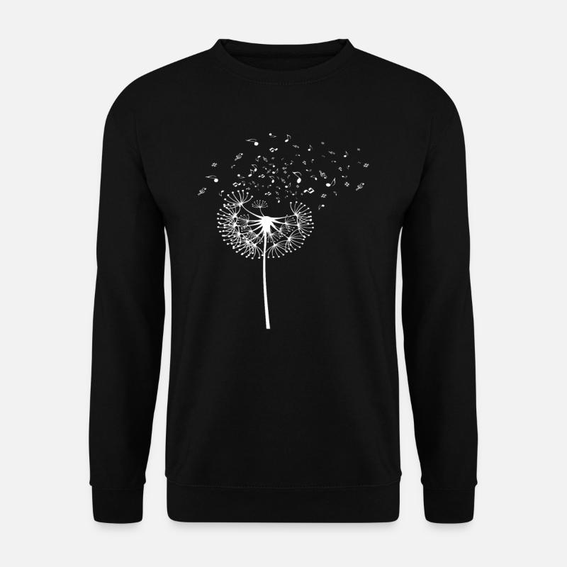 Cadeau de pissenlit de musique de notes de flûte - Sweat-shirt Unisexe - noir