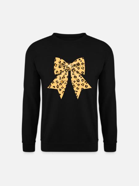 Grande fiocco con regalo leopardato - Felpa unisex - nero