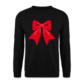 Red big bow women bow tie funny gift - Unisex Sweatshirt - black - Front - Alina (178cm) & Michal (187cm)