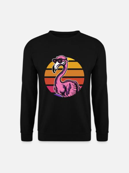 Retro flamingo - Unisex Sweatshirt - black